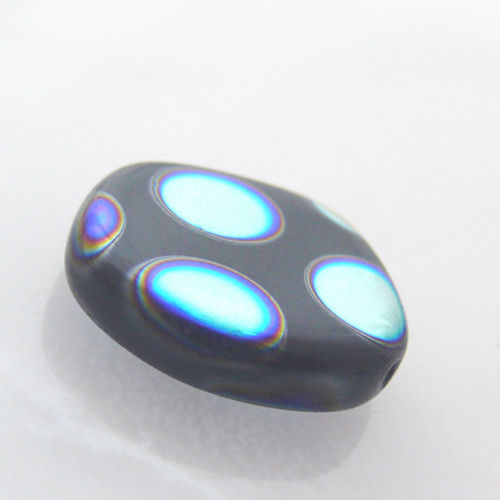 veredelte Glasperlen Scheiben 20mm schwarz bunt zum Schmuck herstellen