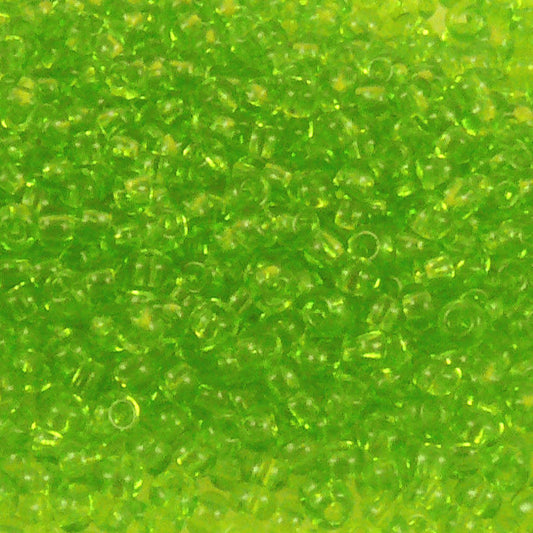Rocailles Perlen Apfelgrün 1.200 Stück Glasperlen 2,4mm mit Loch 0,9mm Häkelschmuck fädeln Größe 9/0