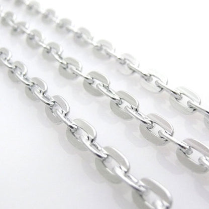 100cm Metallkette Gliederkette Ankerkette silber 1m Bastelbedarf Bastelzubehör