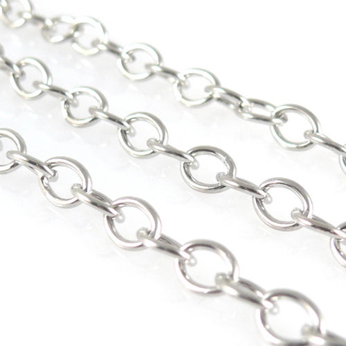 100cm Metallkette Gliederkette 7x5mm Ankerkette silberfarben 1m Ketten Basteln