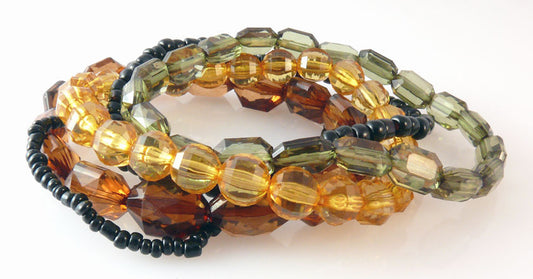 Armbandset 5-tlg. Perlenarmbänder in 4 Farben Armbänder Set Trachtenschmuck