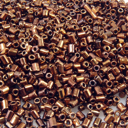 1000 Rocailles Glasperlen braun Perlen 2,6mm Basteln mit Rocaillesperlen