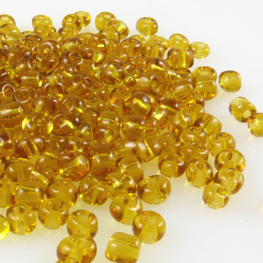 250 Rocailles Perlen Glasperlen 4mm topas Glas Beads Bastelperlen -566