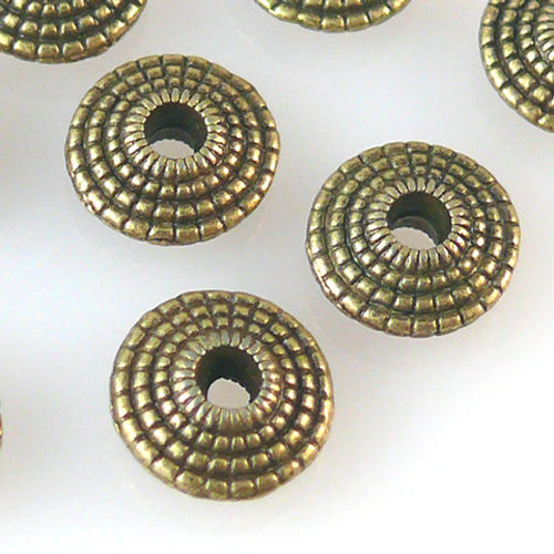 10 Metallperlen Metall Diskus 8mm bronze Spacer Perlen zum Schmuck basteln -1275