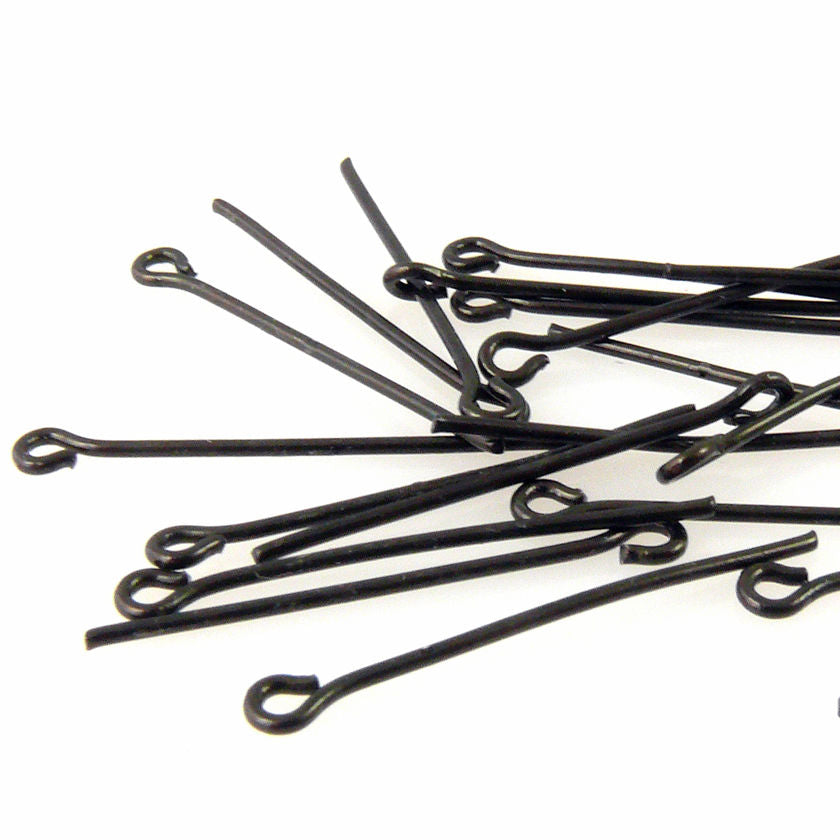 Ösenstifte 20x Kettelstifte schwarz 25mm Stifte Verbinder zum Schmuck Basteln -942