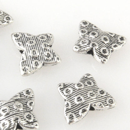 7x Metallperlen Schmetterlinge 11mm altsilber Tierperlen Metall Perlen -1437