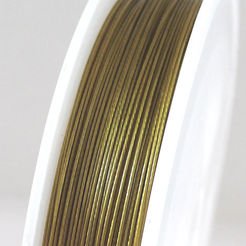 55m Schmuckdraht Basteldraht 0,45mm altgold Draht nylonummantelt  -1291