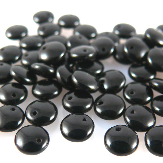 60 Glasperlen schwarz 6mm Scheiben Anhänger Perlen zum Schmuck Basteln -1359
