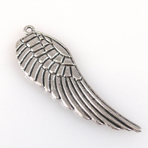 großer Metallanhänger Flügel Anhänger Silber Metallflügel 5cm Flügelanhänger 50mm -761