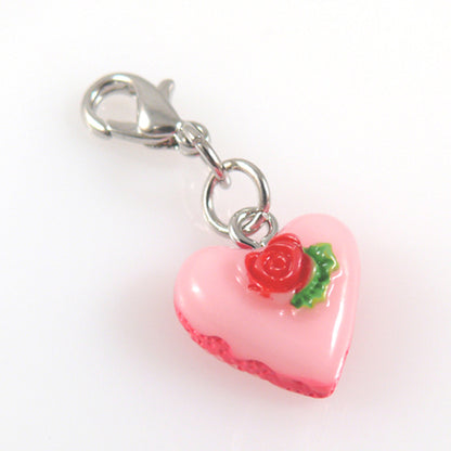 süsser Charms Anhänger Herz Pink Rosa 3,5cm Charmanhänger für Armbänder