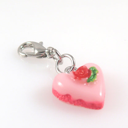 süsser Charms Anhänger Herz Pink Rosa 3,5cm Charmanhänger für Armbänder