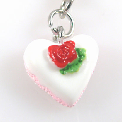 süsser Charms Anhänger Herz Weiß Rosa 3,5cm Charmanhänger für Armbänder