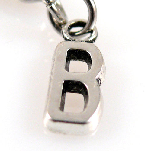 Charms Buchstabenanhänger B Anhänger für Bettelarmbänder Altsilber 3,5cm