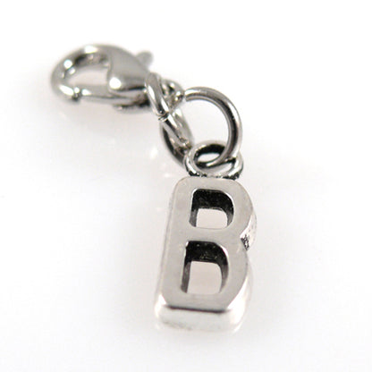 Charms Buchstabenanhänger B Anhänger für Bettelarmbänder Altsilber 3,5cm