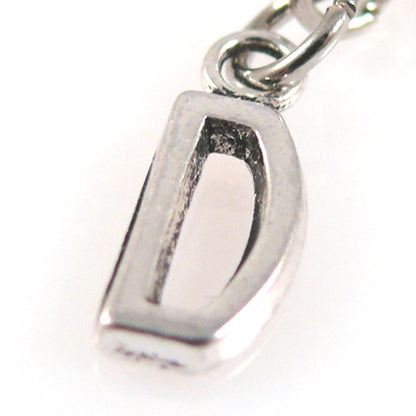Charms Buchstabenanhänger D Anhänger für Bettelarmbänder Altsilber 3,5cm