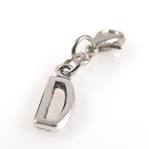 Charms Buchstabenanhänger D Anhänger für Bettelarmbänder Altsilber 3,5cm