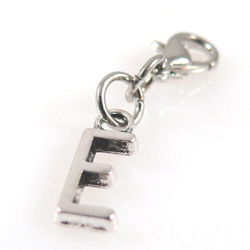 Charms Buchstabenanhänger E Anhänger für Bettelarmbänder Altsilber 3,5cm