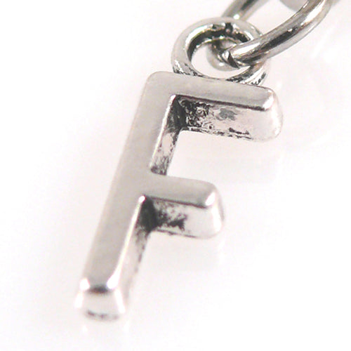 Charms Buchstabenanhänger F Anhänger für Bettelarmbänder Altsilber 3,5cm