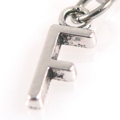 Charms Buchstabenanhänger F Anhänger für Bettelarmbänder Altsilber 3,5cm
