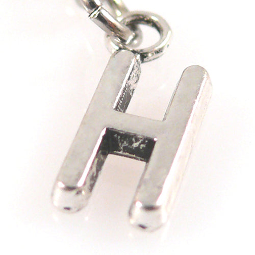Charms Buchstabenanhänger H Anhänger für Bettelarmbänder Altsilber 3,5cm