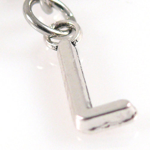 Charms Buchstabenanhänger L Anhänger für Bettelarmbänder Altsilber 3,5cm