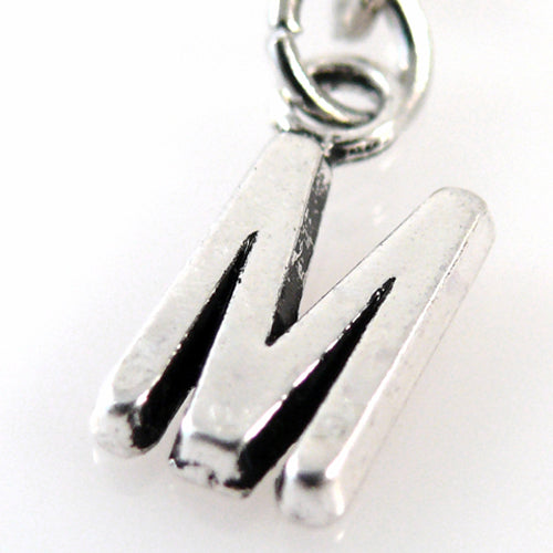 Charms Buchstabenanhänger M Anhänger für Bettelarmbänder Altsilber 3,5cm
