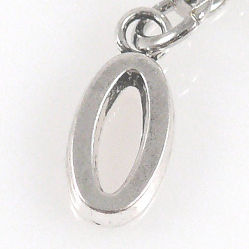 Charms Buchstabenanhänger O Anhänger für Bettelarmbänder Altsilber 3,5cm