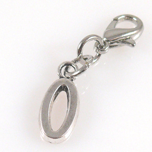 Charms Buchstabenanhänger O Anhänger für Bettelarmbänder Altsilber 3,5cm