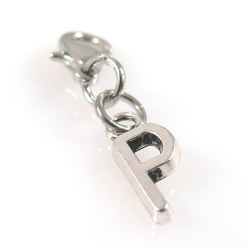 Charms Buchstabenanhänger P Anhänger für Bettelarmbänder Altsilber 3,5cm