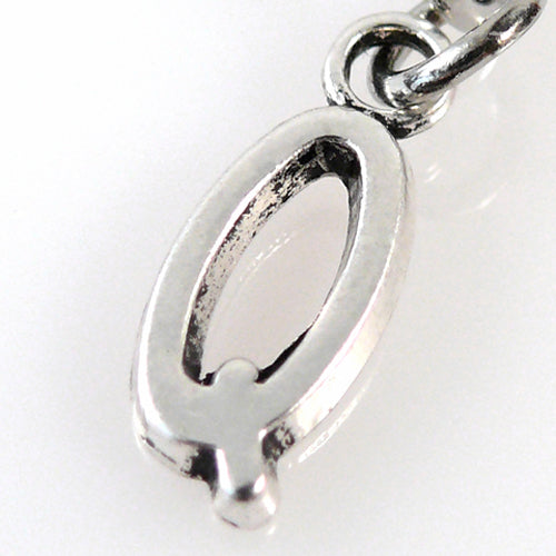 Charms Buchstabenanhänger Q Silber Anhänger für Bettelarmbänder Altsilber