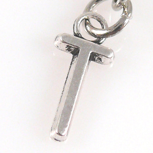 Charms Buchstabenanhänger T Silber Anhänger für Bettelarmbänder Altsilber