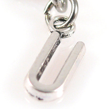 Charms Buchstabenanhänger U Silber Anhänger für Bettelarmbänder Altsilber
