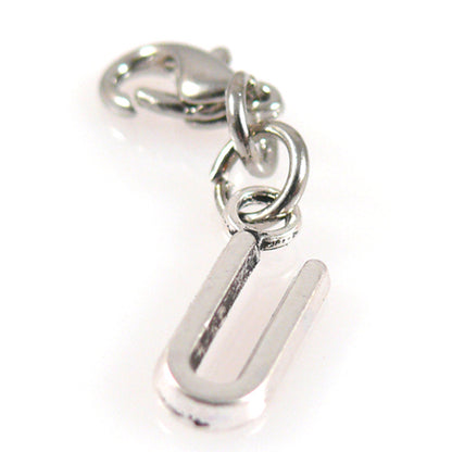 Charms Buchstabenanhänger U Silber Anhänger für Bettelarmbänder Altsilber