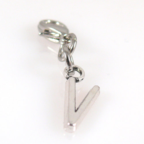 Charms Buchstabenanhänger V Silber Anhänger für Bettelarmbänder Altsilber
