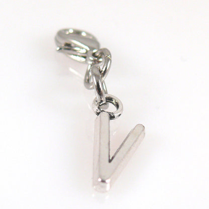 Charms Buchstabenanhänger V Silber Anhänger für Bettelarmbänder Altsilber