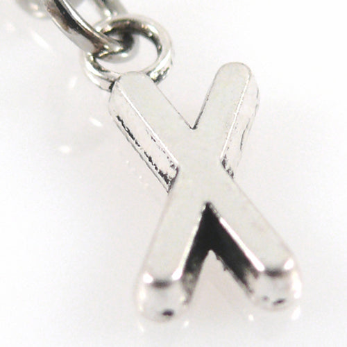 Charms Buchstabenanhänger X Silber Anhänger für Bettelarmbänder Altsilber