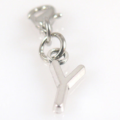 Charms Buchstabenanhänger Y Silber Anhänger für Bettelarmbänder Altsilber