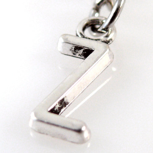 Charms Buchstabenanhänger Z Silber Anhänger für Bettelarmbänder Altsilber