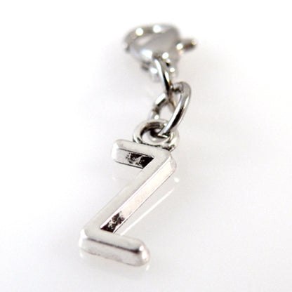 Charms Buchstabenanhänger Z Silber Anhänger für Bettelarmbänder Altsilber