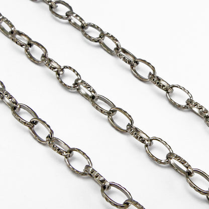 1m Metallkette Gliederkette 6x4mm Ankerketten metallgrau 100cm Kette zum Basteln