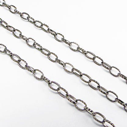 1m Metallkette Gliederkette 6x4mm Ankerketten metallgrau 100cm Kette zum Basteln