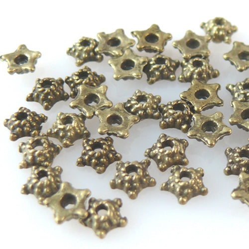 50 Perlenkappen Rondelle Perlkappen bronze Kappen zum Schmuck Basteln -1271