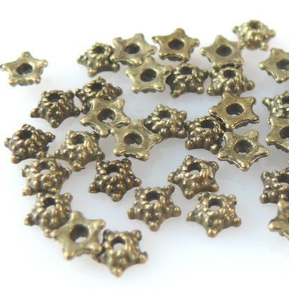 50 Perlenkappen Rondelle Perlkappen bronze Kappen zum Schmuck Basteln -1271