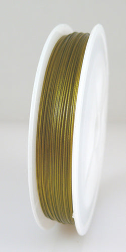 55m Schmuckdraht Basteldraht 0,45mm altgold Draht nylonummantelt  -1291
