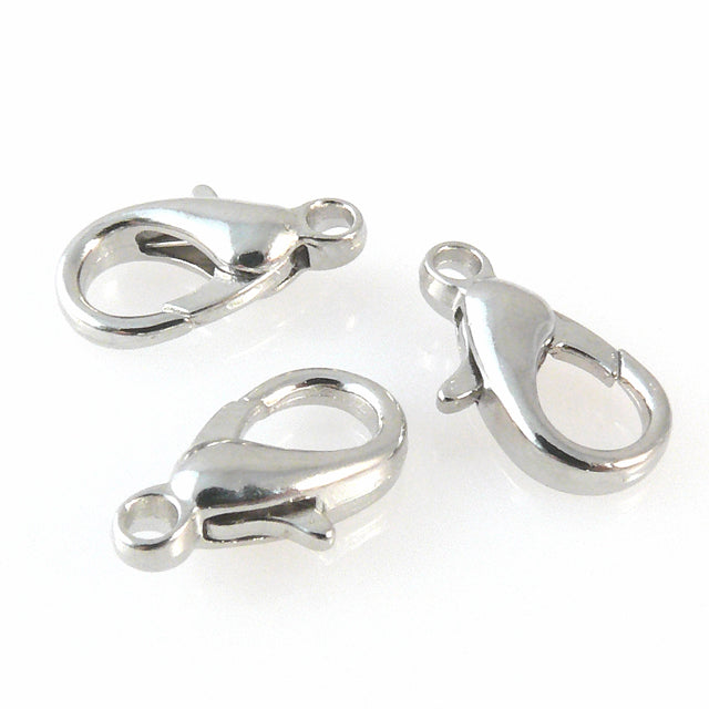 3 Verschlüsse 14x7mm Karabiner silberfarben Karabinerverschluss -1373