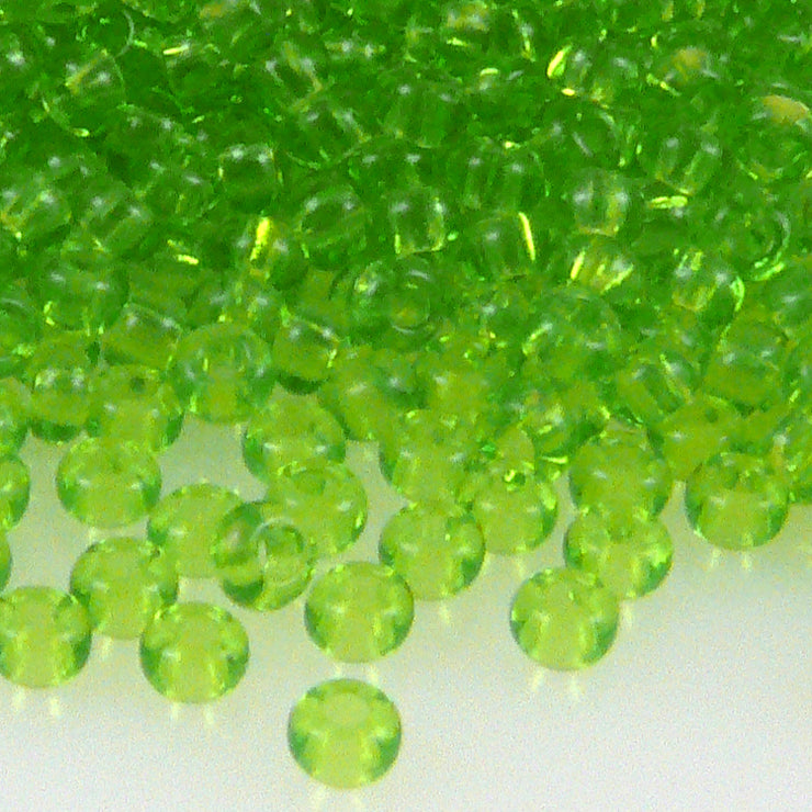 Rocailles Perlen Apfelgrün 1.200 Stück Glasperlen 2,4mm mit Loch 0,9mm Häkelschmuck fädeln Größe 9/0