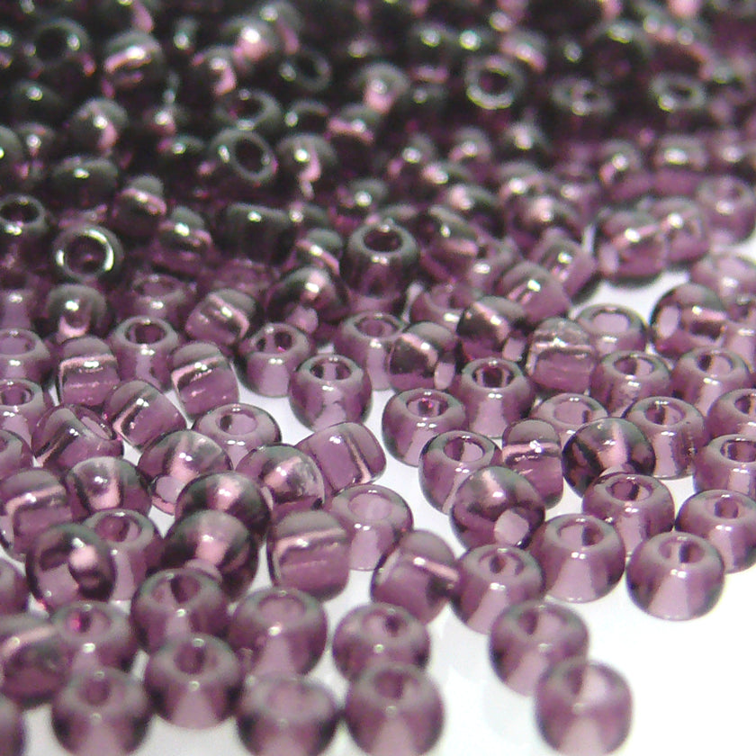 Rocailles Perlen Lila 860 Stück Glasperlen 3mm mit Loch 0,9mm Häkelschmuck fädeln Größe 9/0