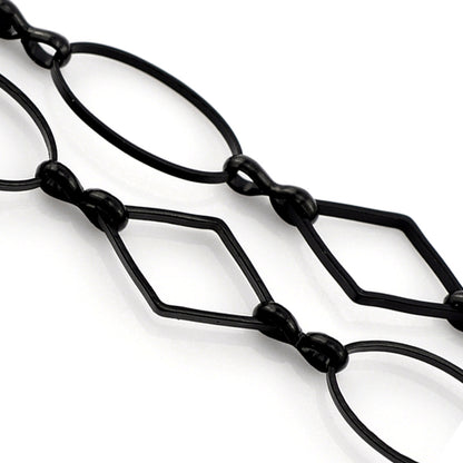 100cm Metallkette Gliederkette 16mm Metall 1m Kette schwarz zum Basteln -1620