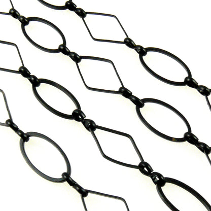 100cm Metallkette Gliederkette 16mm Metall 1m Kette schwarz zum Basteln -1620