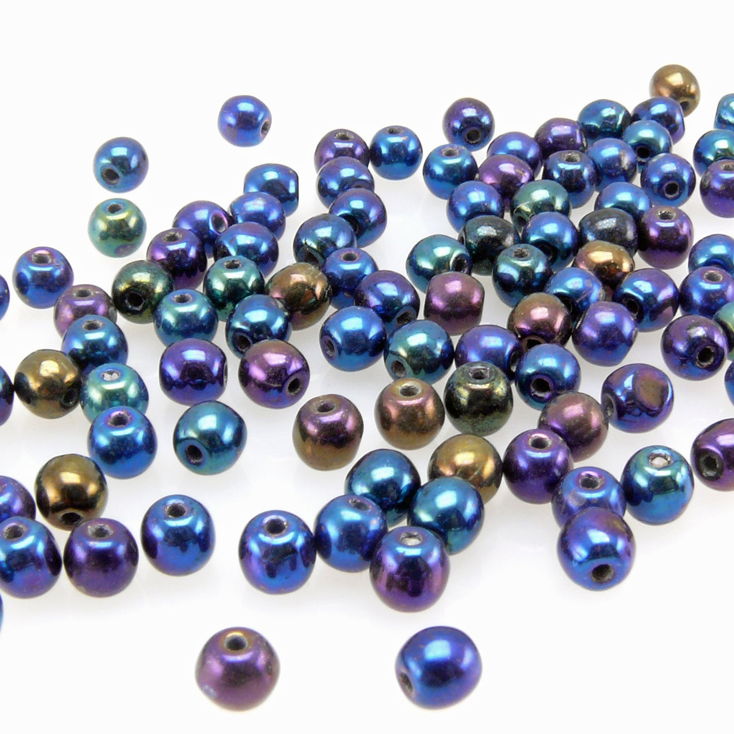 Böhmische Glasperlen Kugeln 4mm 100 St. Perlen bunt -1687